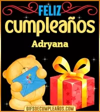 GIF Tarjetas animadas de cumpleaños Adryana